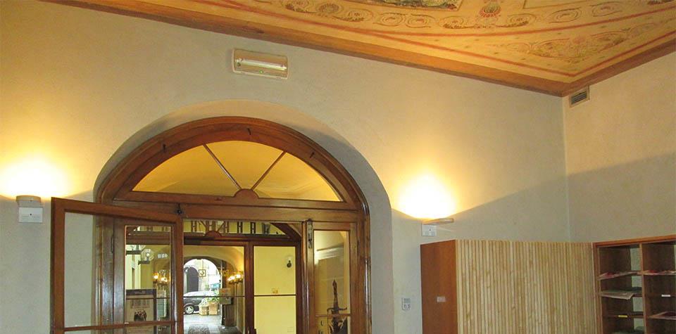 Palazzi Sertoli, Giacconi  e Paribelli Sondrio– restauro intonaci storici  reception