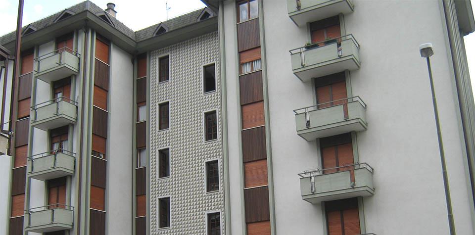Condominio Grumello Sondrio – restauro graffito esistente